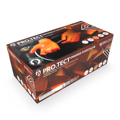 Manusi nitril PROTECT Orange Diamond HD M ● 100 buc Unigloves - imagine 1