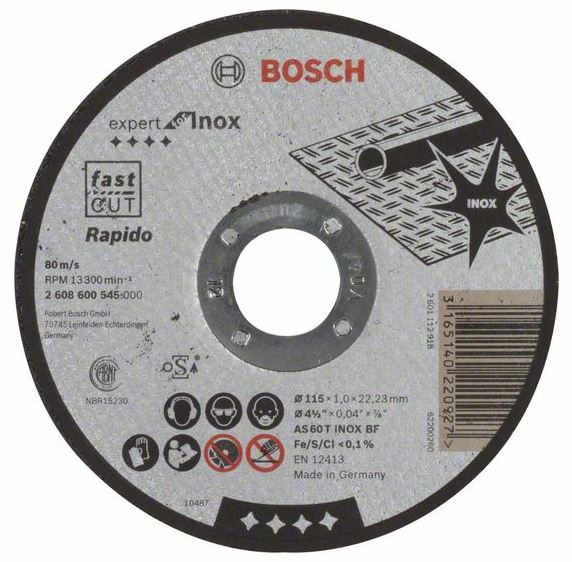 Disc de tăiere drept Expert for Inox - Rapido Bosch - imagine 1