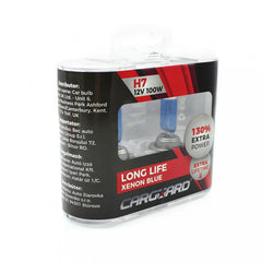 Set de 2 becuri Halogen H7, 100W +130% Intensitate - LONG LIFE - CARGUARD Carguard - imagine 2