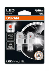 Bec Osram LEDriving SL W16W Rosu | 12V - 2W - W2.1x9.5d - Set 2 buc (Off-Road) Osram - imagine 1