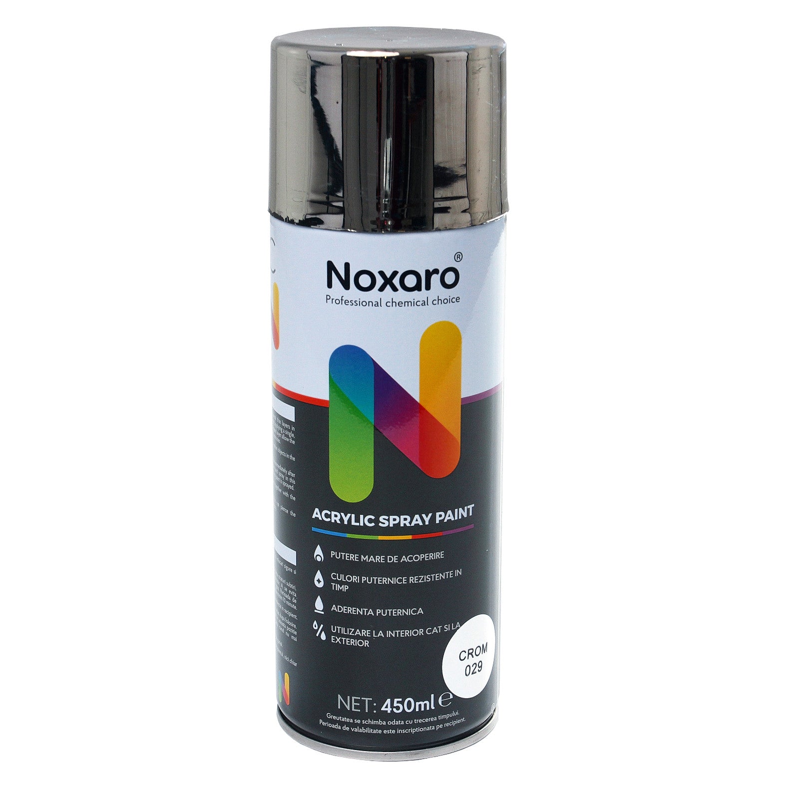 Vopsea spray 450 ml Crom 029 Noxaro - imagine 1