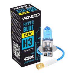 Bec Halogen Winso Hyper Blue H3 - 12V, 55W PK22s ● 4200K Winso - imagine 1