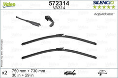Set stergatoare Valeo Silencio AquaBlade 750/730 mm Valeo - imagine 1