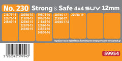Cartech Strong & Safe Nr.230 Lanțuri Antiderapante Grosime 12mm Pentru Autoturism & Mașină 4x4 2buc Cartech - imagine 3