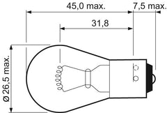 Bec Valeo PY21W 12V 21W BAU15s Valeo - imagine 2