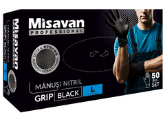 Manusi nitril Grip Misavan - negru - marimea L ● 50 buc. Misavan - imagine 1