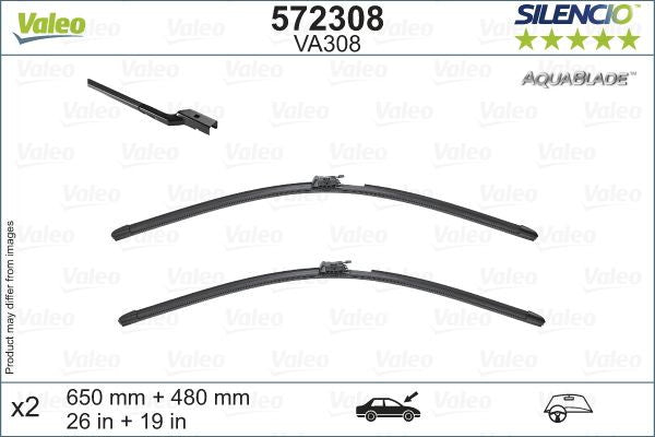 Set stergatoare Valeo Silencio AquaBlade 650/480 mm Valeo - imagine 1
