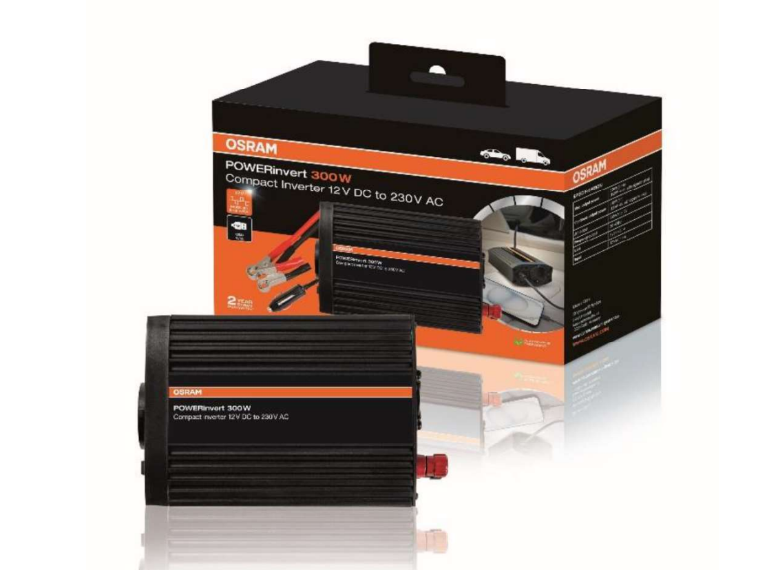 Invertor Osram POWERinvert Modified Sine Wave Inverter 12V DC 300W Osram - imagine 1