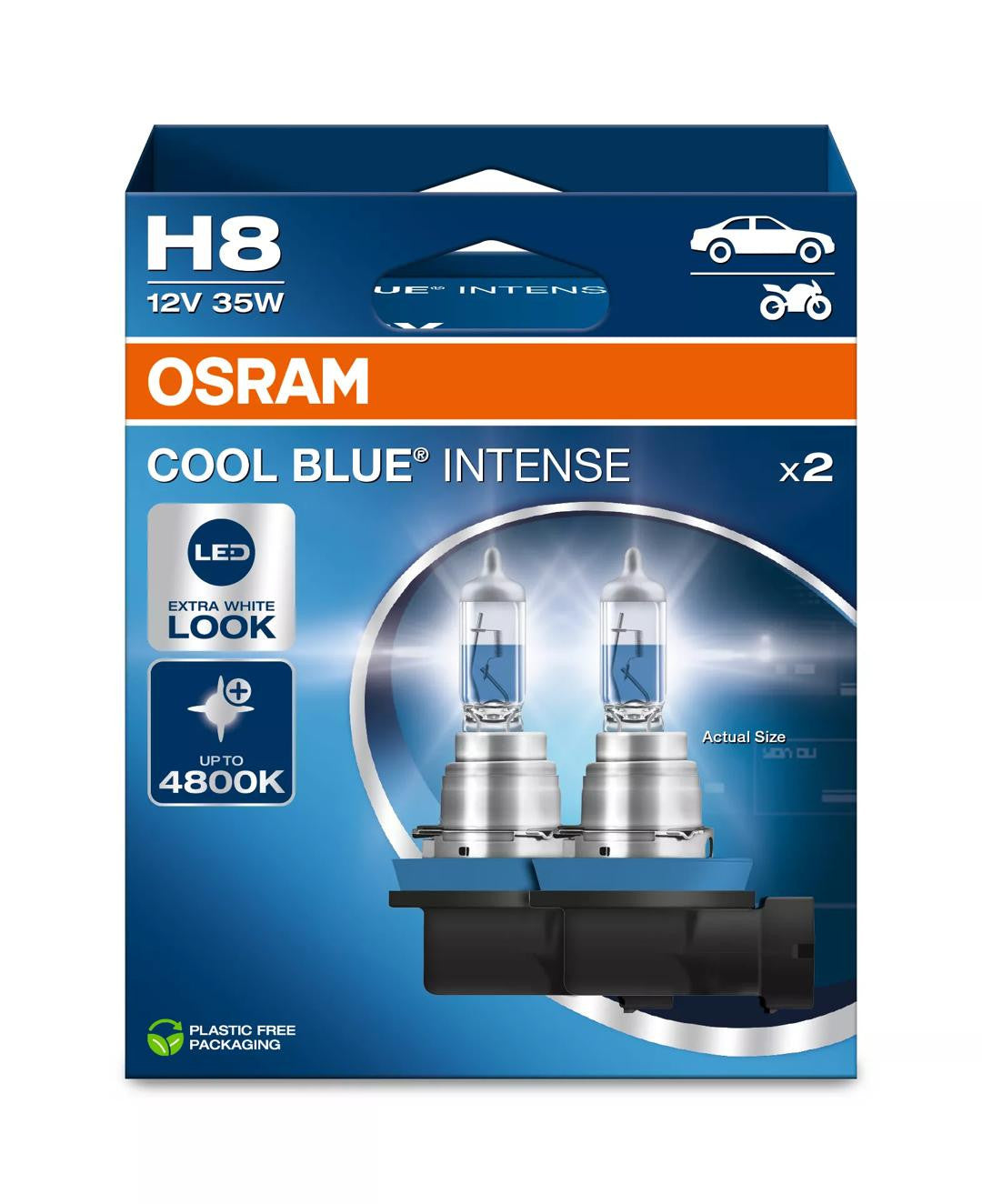 Bec Osram Cool Blue Intense H8 35W 12V PGJ19-1 Set 2 buc Osram - imagine 1