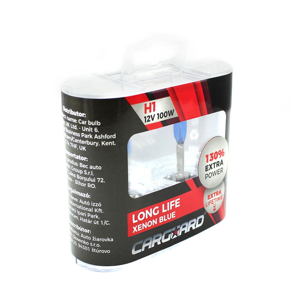 Bec MTR H1 12V 100W + 110% intensitate Alb Xenon Carguard - imagine 1