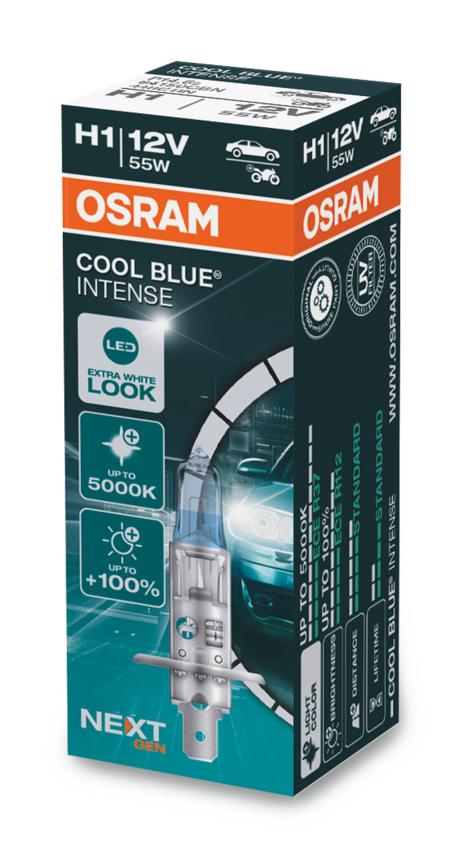 Bec Osram Cool Blue Intense H1 55W 12V P14.5s Osram - imagine 1
