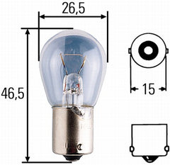 Bec Hella R24V/18W 24V 18W BA15s Hella - imagine 1