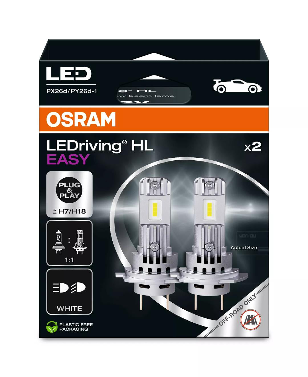 Bec LED Osram LEDriving HL East H7/H18 - Set 2 buc (Off-Road) Osram - imagine 1