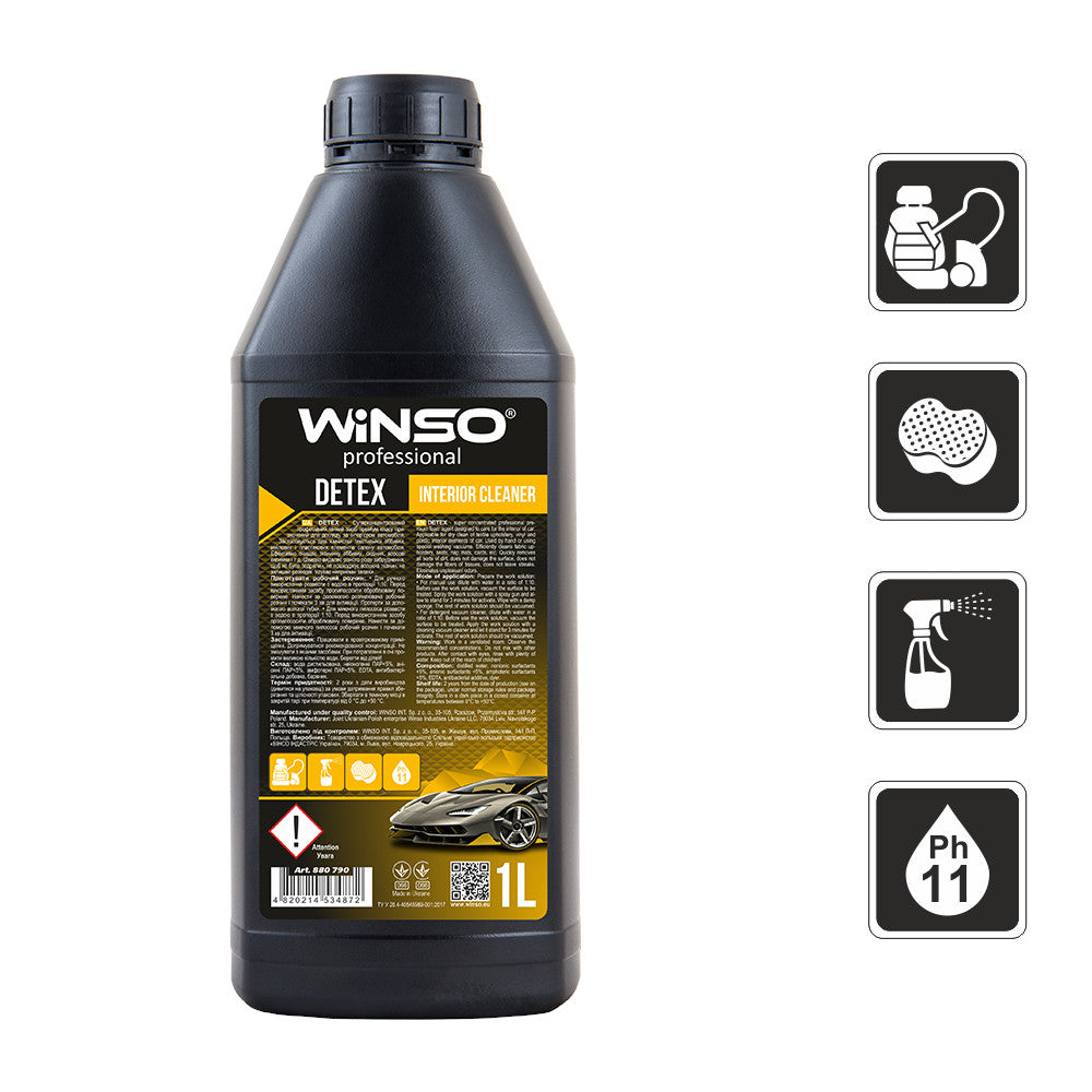 Solutie curatare interior auto Winso Professional DETEX Interior Cleaner 1L Winso - imagine 1