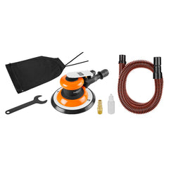 slefuitor orbital pneumatic 150 mm, cu sistem de colectare praf Neo Tools - imagine 1