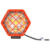 Lampa hexagonala grilaj metalic rosu 16 LED-uri DC 10-80V 48W unghi 6 BRECKNER GERMANY - imagine 1