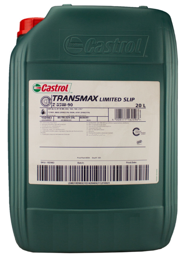 Ulei diferential CASTROL Transmax Limited Slip Z 85W90, volum 20 litri, mineral Castrol - imagine 1