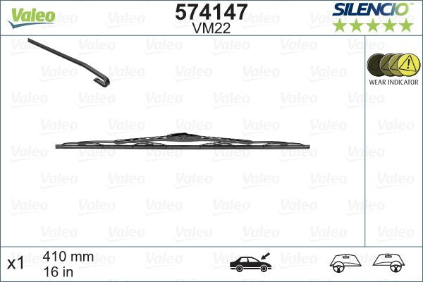 Stergator Valeo Silencio Performance 410mm Valeo - imagine 1