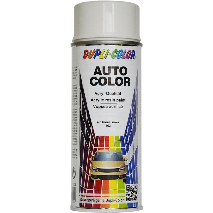 Vopsea spray auto Dacia Alb Boreal 350 ml Motip - imagine 1
