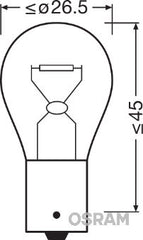 Bec Osram Ultra Life P21W 12V 21W BA15s Osram - imagine 2