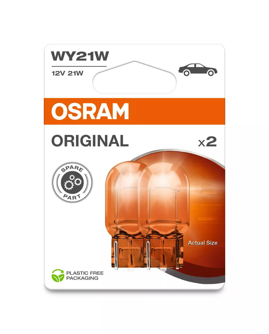 Bec Osram Original WY21W | 12V - 25W - LX3x16d - Set 2 buc Osram - imagine 1
