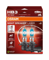 Bec Osram Night Breaker Laser Next Generation HB3 12V 60W P20d Set 2 buc Osram - imagine 1