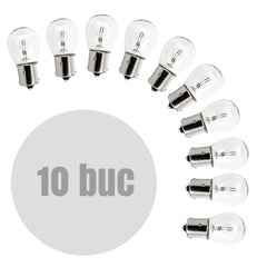 Bec MTR P21W 12V 21W BA15s Set 10 buc Carguard - imagine 1