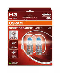 Bec Osram Night Breaker Laser Next Generation H3 12V 55W PK22s Set 2 buc Osram - imagine 1