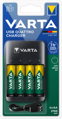 Incarcator baterie Varta USB Quattro Charger + 4X AA 2100 mAh Varta - imagine 1