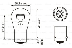 Bec Bosch Pure Light PY21W 12V 21W BAU15s Bosch - imagine 4