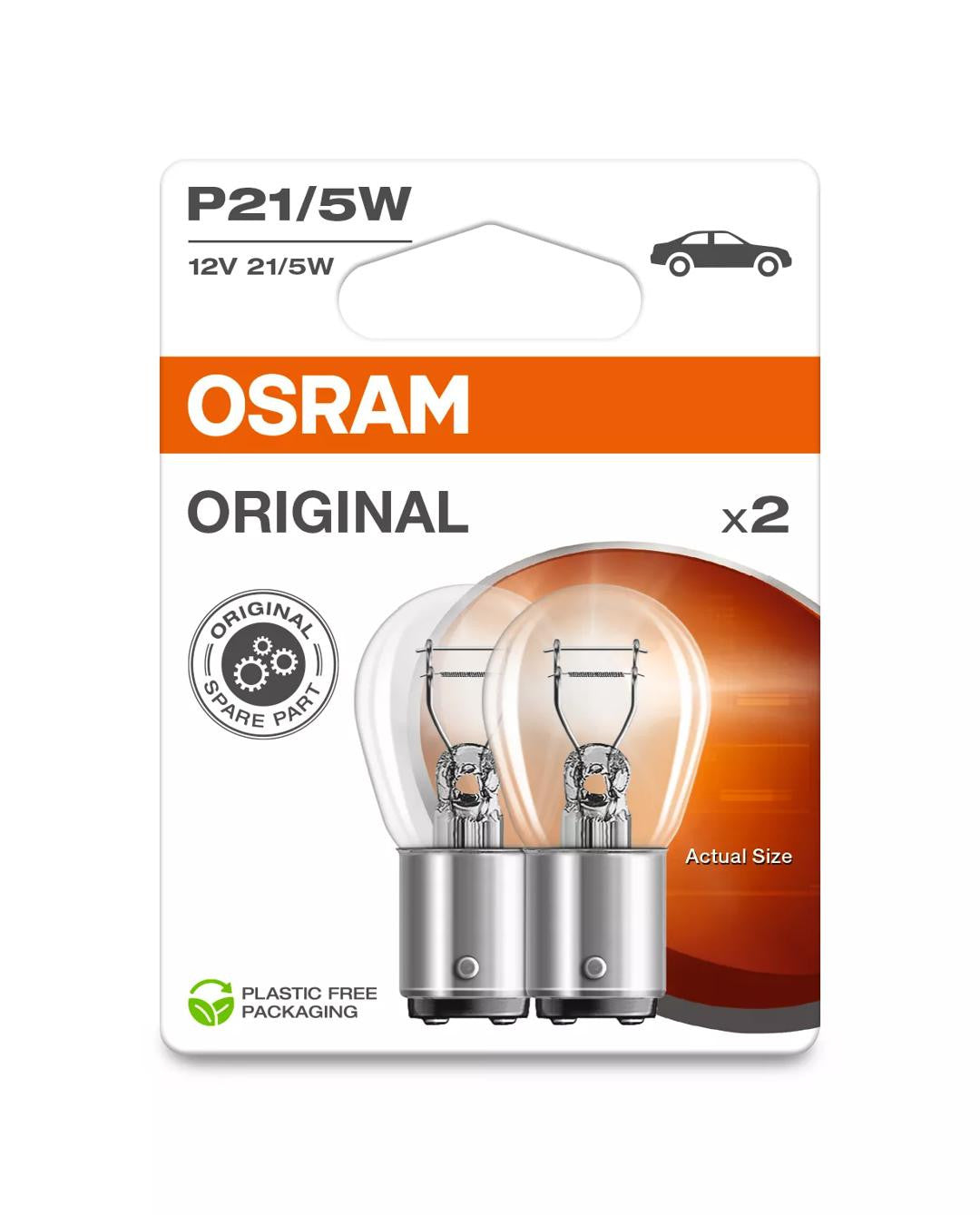 Bec Osram Original P21/5W 12V 21/5W BAY15s Set 2 buc Osram - imagine 1