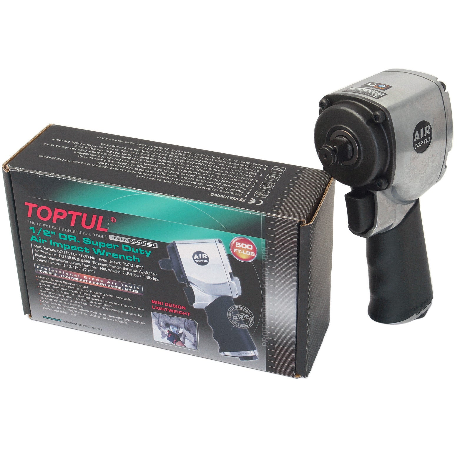 Pistol pneumatic 1/2 678 Nm Toptul - imagine 1
