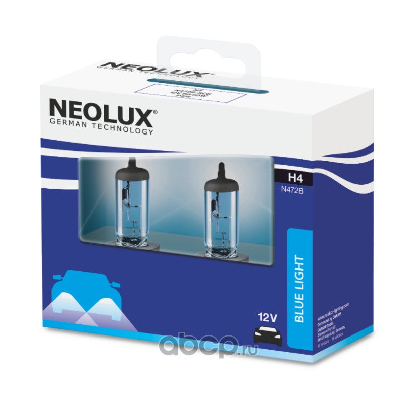 Bec Neolux Blue Light H4 12V 60/55W P43t Neolux - imagine 1