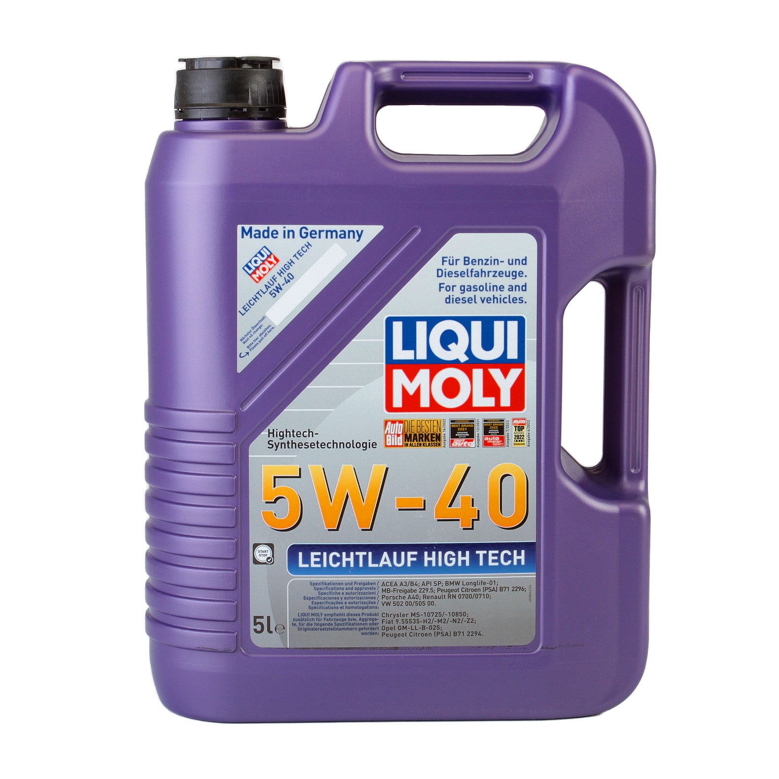 Ulei motor Liqui Moly Leichtlauf High Tech 5W40 (3864) (2328) 5L Liqui Moly - imagine 1
