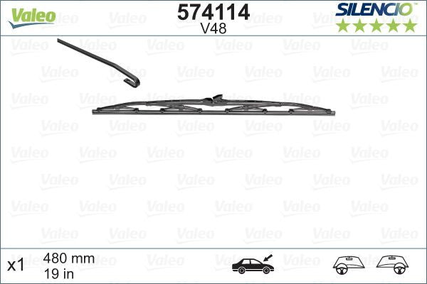 Stergator Valeo Silencio 480mm Valeo - imagine 1