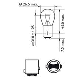 SET 2 BECURI SEMNALIZARE P21/5W 12V (blister) PHILIPS