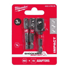 Adaptor biți SHOCKWAVE IMPACT DUTY Milwaukee, set de 3 bucăți Milwaukee - imagine 1