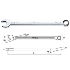 Cheie combinata lunga 15 mm Toptul - imagine 1