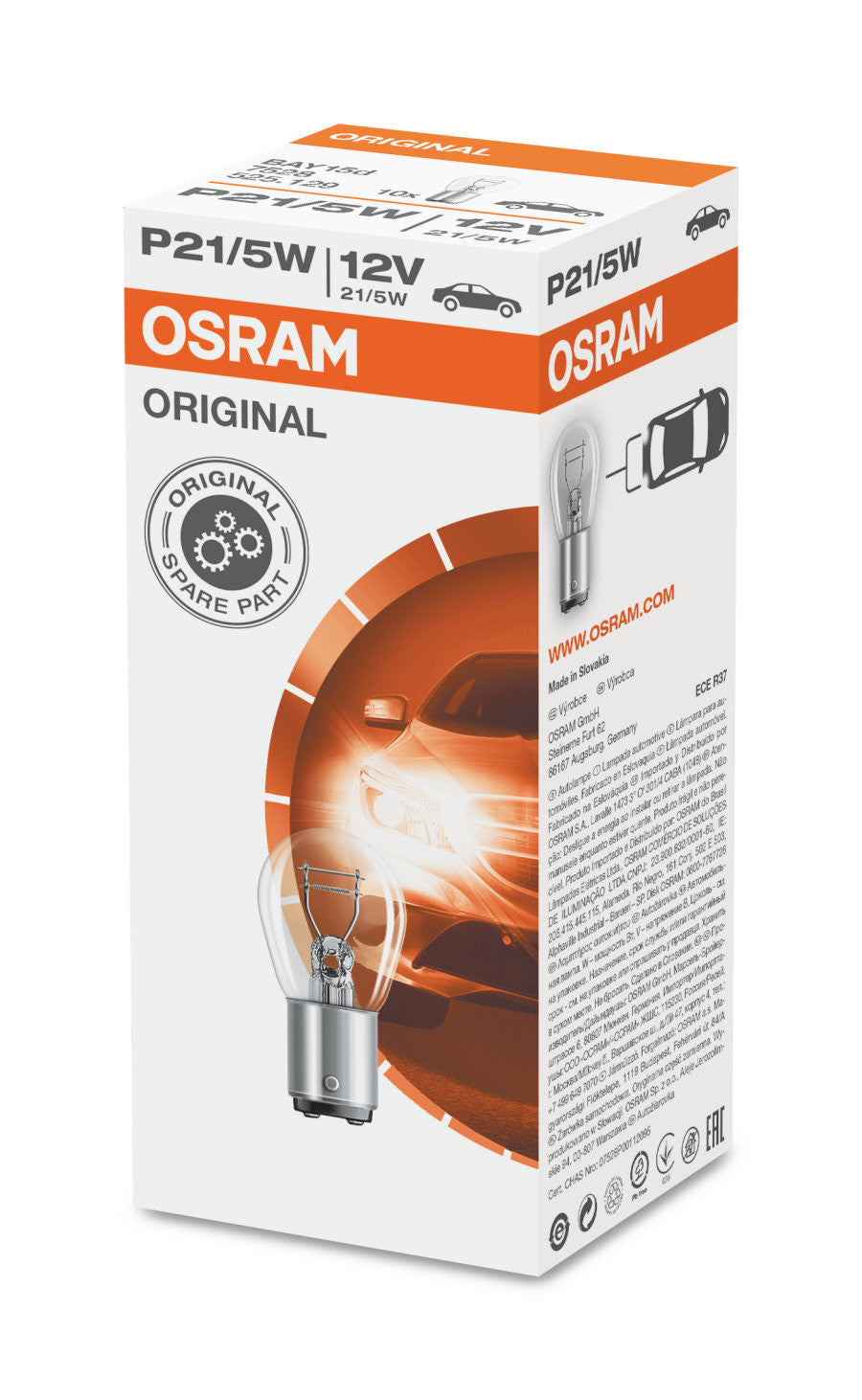 Bec Osram Original P21/5W 12V BAY15d Osram - imagine 1