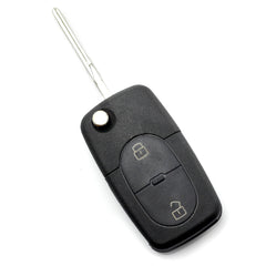 Audi - Carcasa cheie tip briceag, 2 butoane "rotunde", cu baterie 1616 Carguard - imagine 1