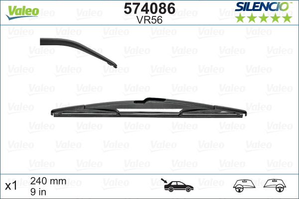Ștergător Valeo Silencio 240 mm Valeo - imagine 1