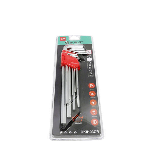 Trusa chei imbus hexagonale CrV (mare) RUNKIT 9 piese Runkit - imagine 1