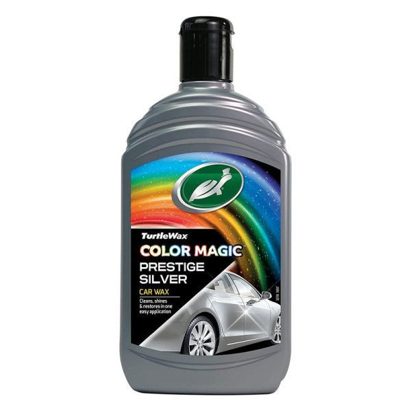Solutie polish+ceara culoare argintie 3 in 1 Color Magic Prestige Silver TURTLE WAX 500 ml Turtle Wax - imagine 1