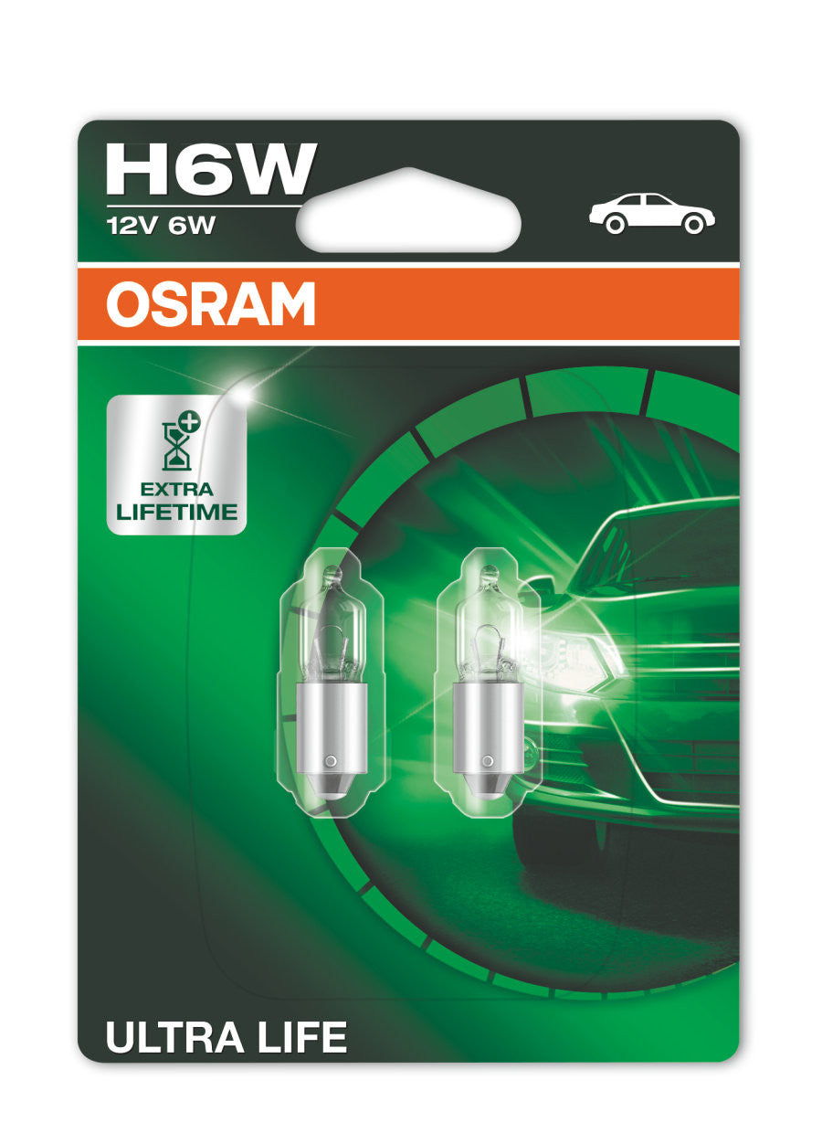 Bec Osram Ultra Life H6W 12V 6W BAX9s Osram - imagine 1