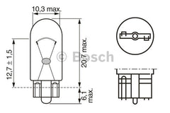 Bec Bosch Pure Light W5W 12V 5W W2,1x9,5d Bosch - imagine 2