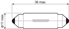 Bec Valeo C5W 12V 5W SV8,5 Valeo - imagine 2