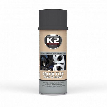 COLOR FLEX - Spray vopsea cauciucata - negru mat K2 - imagine 1