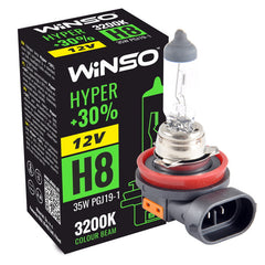 Bec Halogen Winso 12V H8 HYPER +30% 35W PGJ19-1 Winso - imagine 1