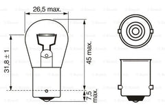 Bec Bosch Pure Light P21W 12V 21W BA15s Bosch - imagine 4