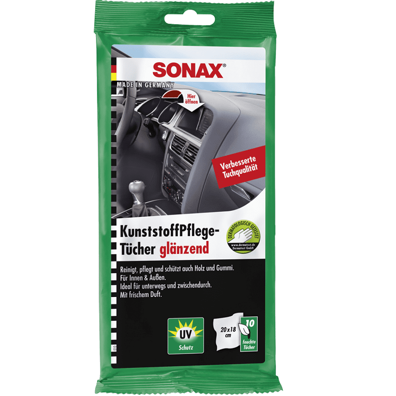 SONAX Servețele umede pentru suprafețe din plastic, cu efect lucios, cod 415100 Sonax - imagine 1
